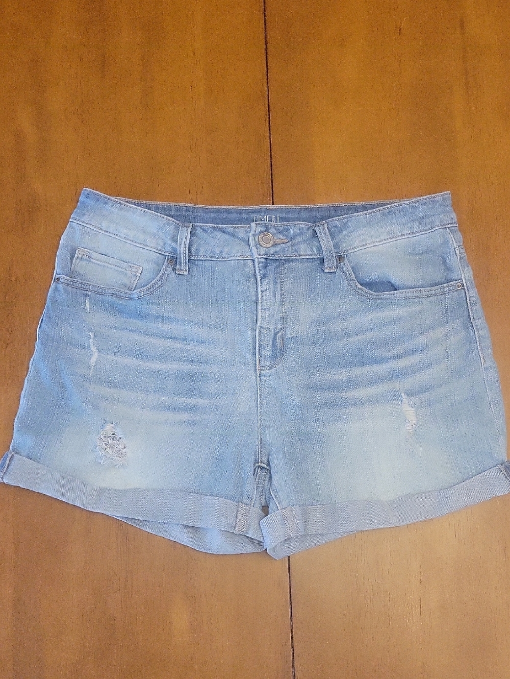 Time and True Size 12 Light Blue Denim Women’s Shorts